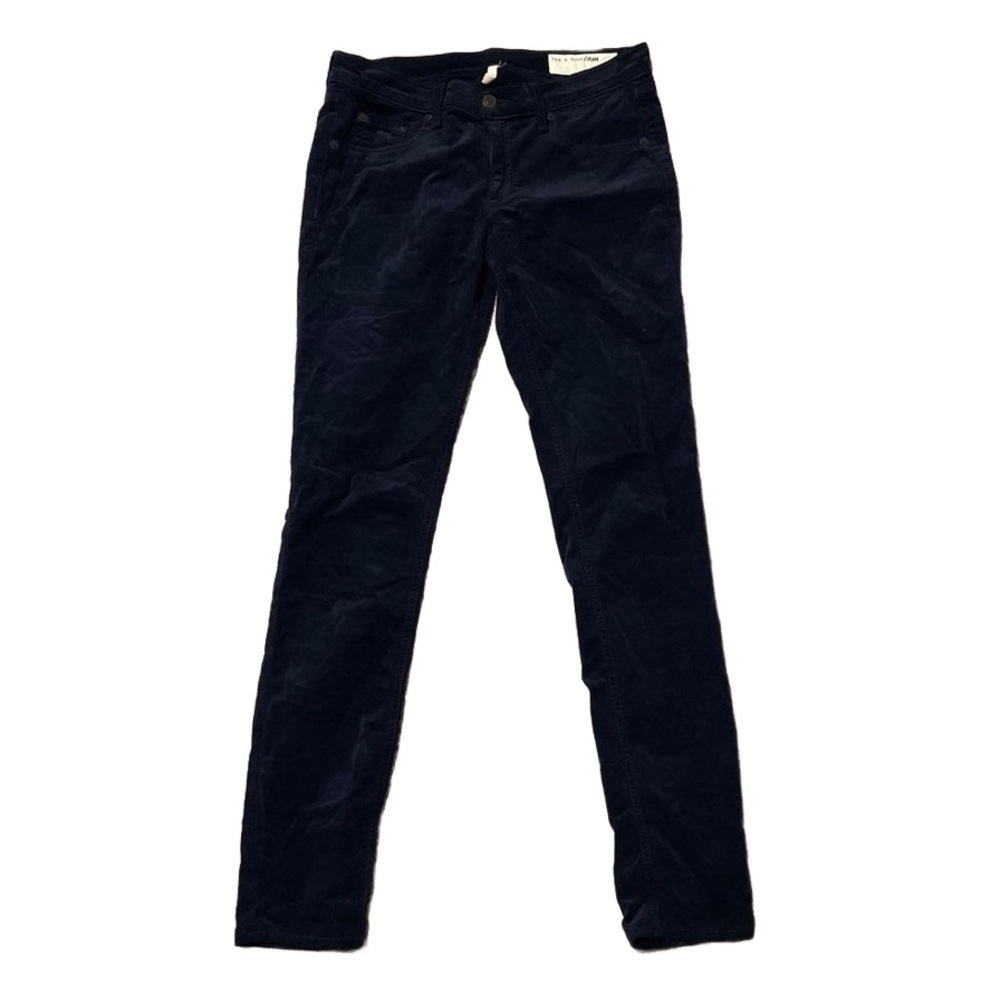 Rag & Bone Velvet Navy Blue Jean Legging